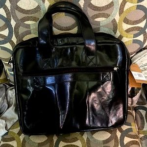 NWT HANDMADE ITALIAN MINT Jack Georges leather “Tuscano Classico” laptop bag